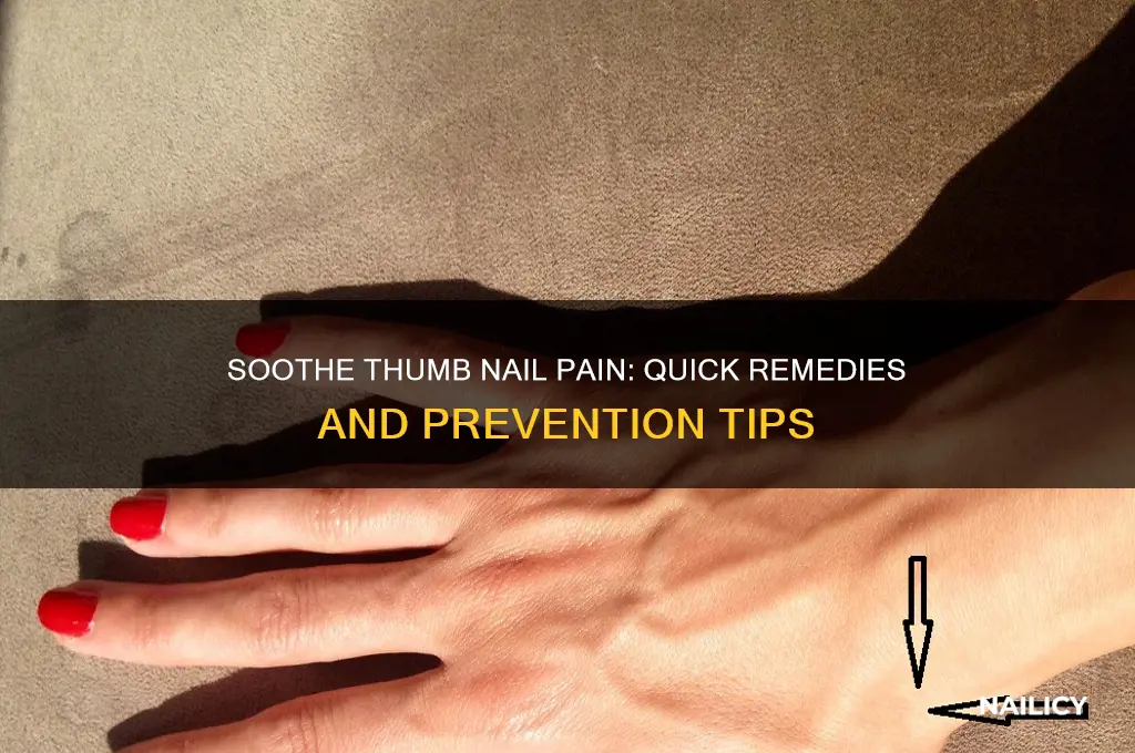 what to do when your thumb nail hurts