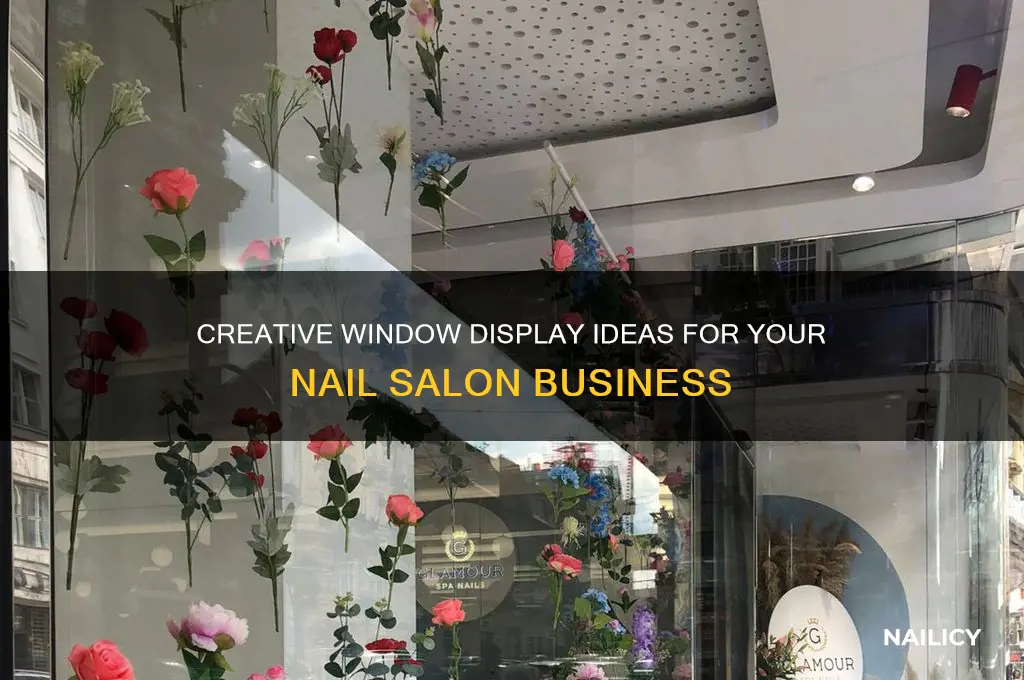 what to wrtie on window for nails salon