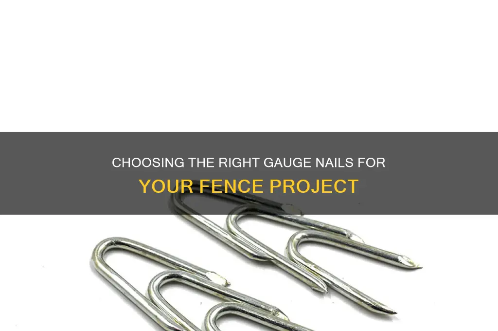 what type of gauge nails for a fence