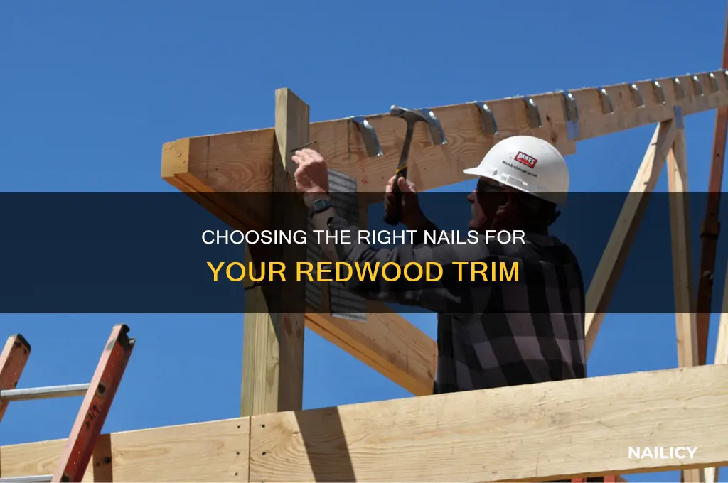 what type of nail for redwood trim
