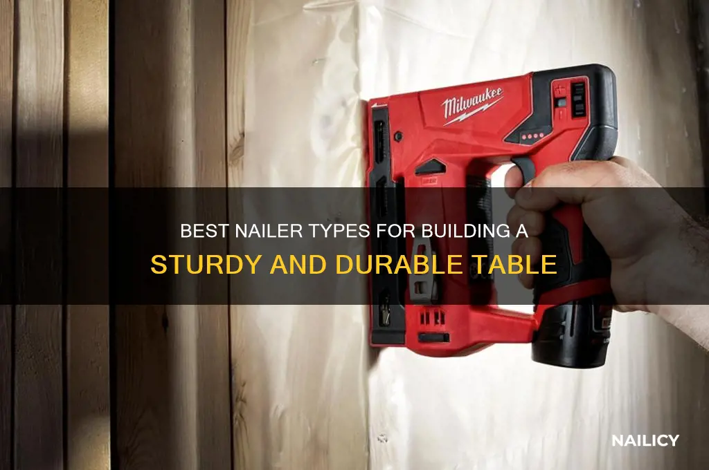 what type of nailer for building a table