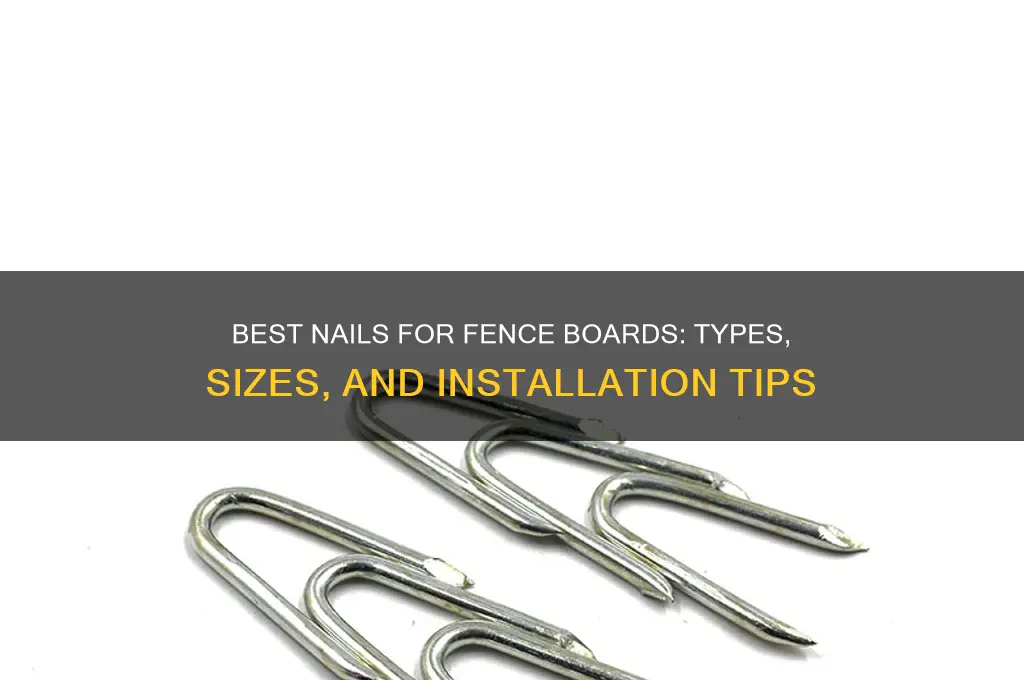 what type of nails for fence boards