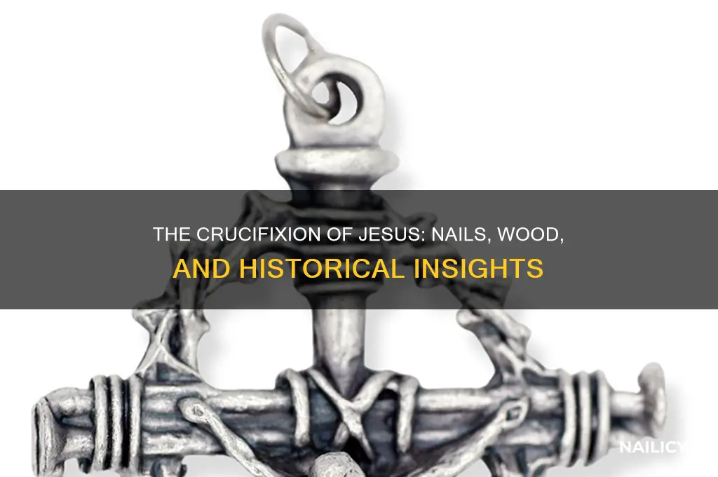 what was jesus nailed on the cross with