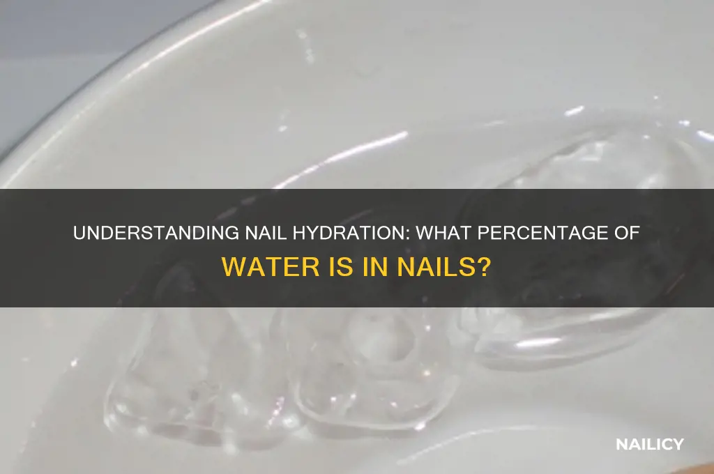 what water percentage is in the nail