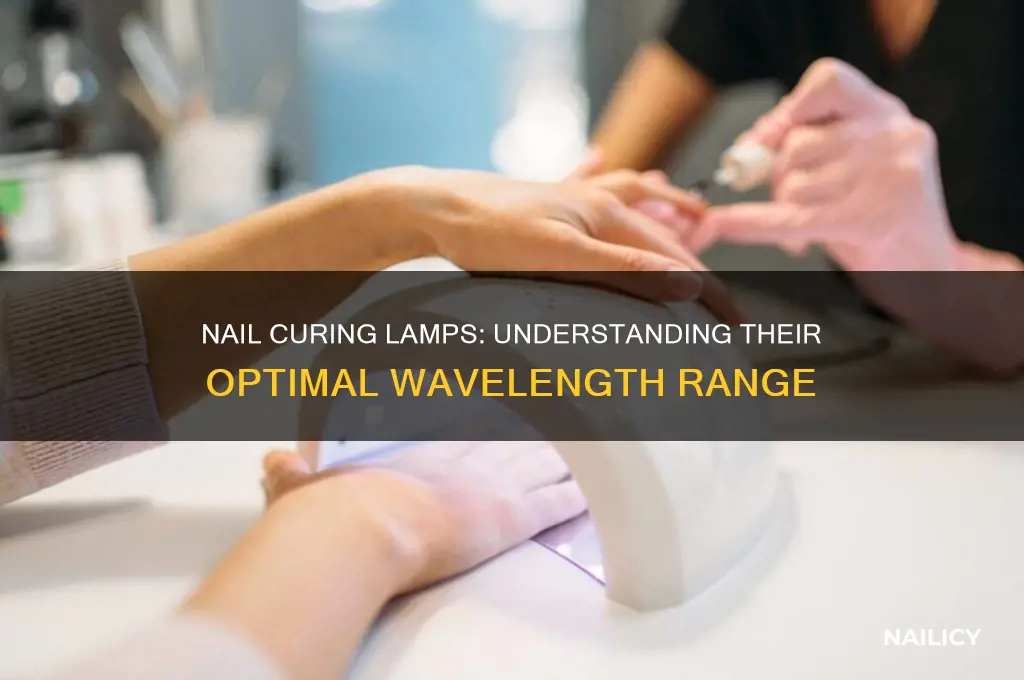 what wavelength do nail curing lamps operate at