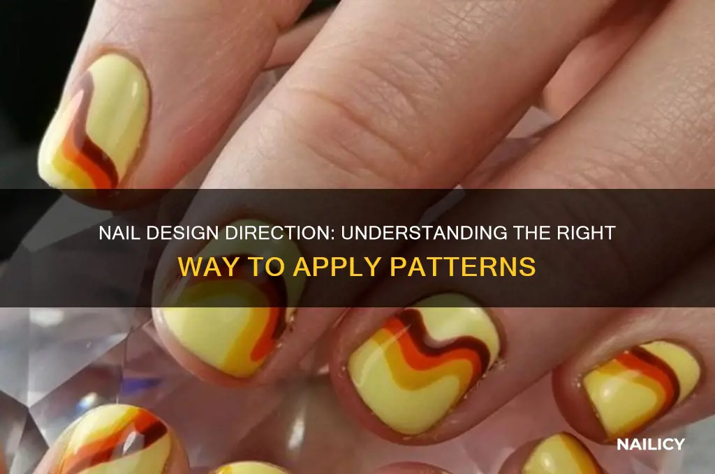 what way does the desgin on nails go