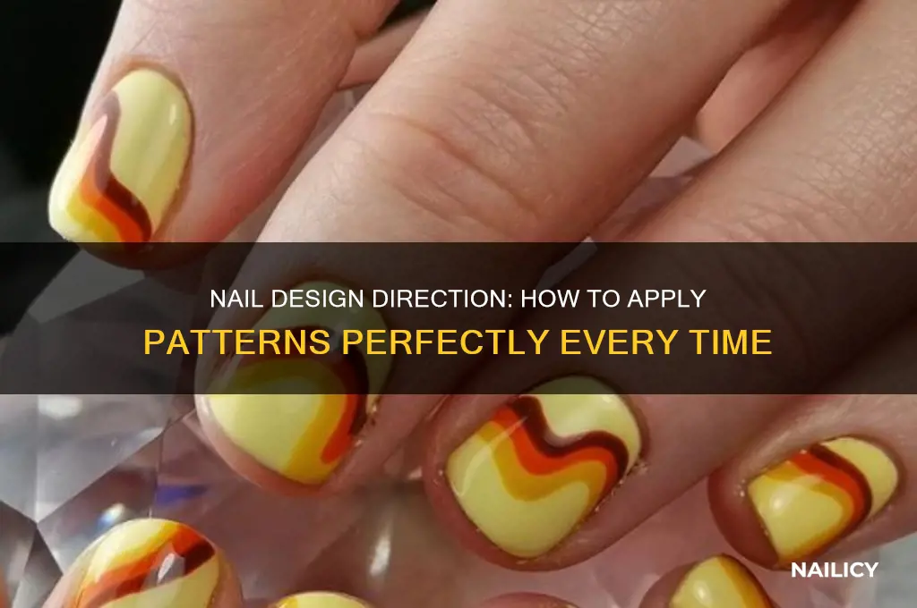 what way does the design on nails go