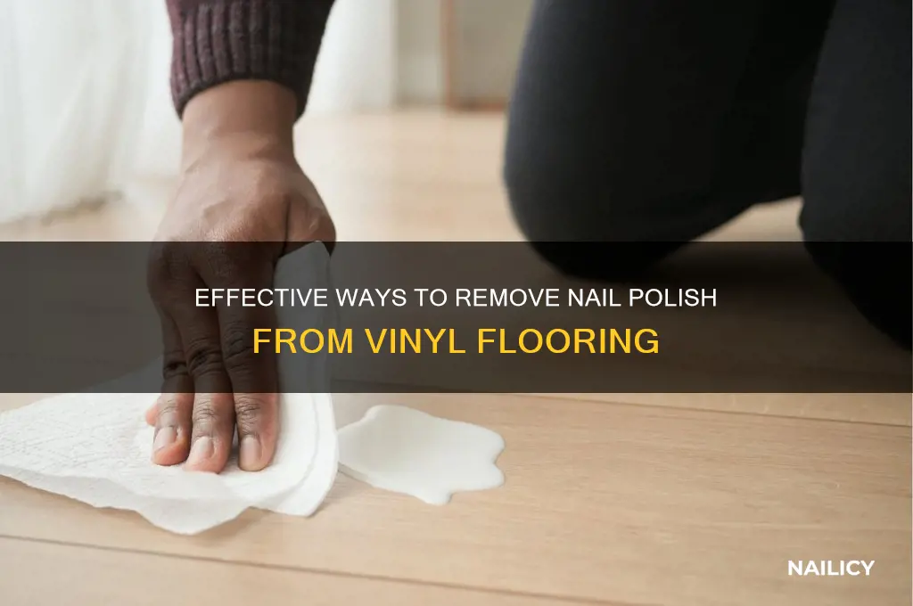 what will clean finger nail polish off of vinyl flooring