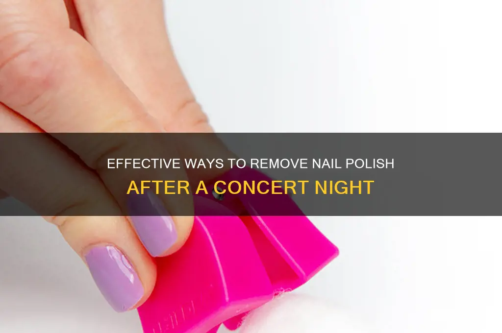 what will take up finger nail polish off concert
