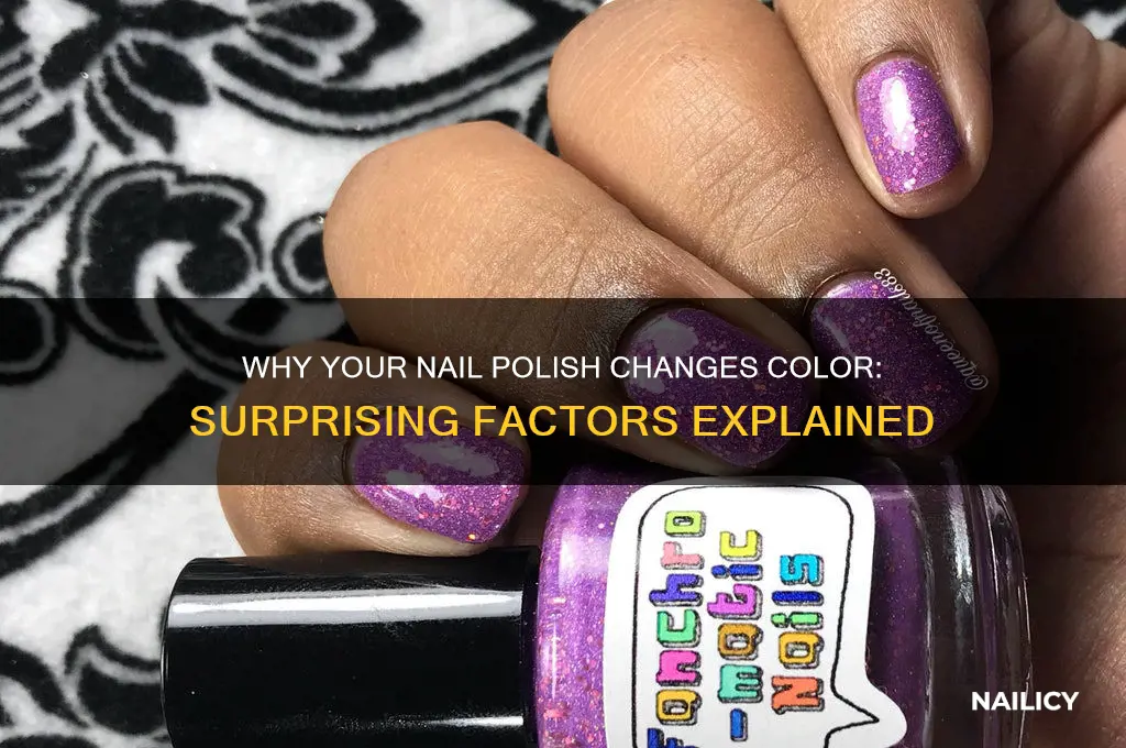 what would make one hand nail polish change color