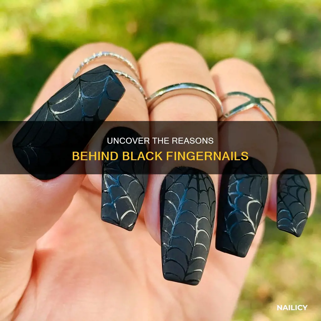 what would make your finger nails black