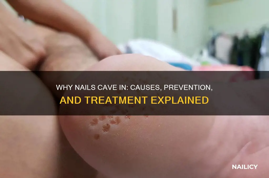 what would make your nail cave in