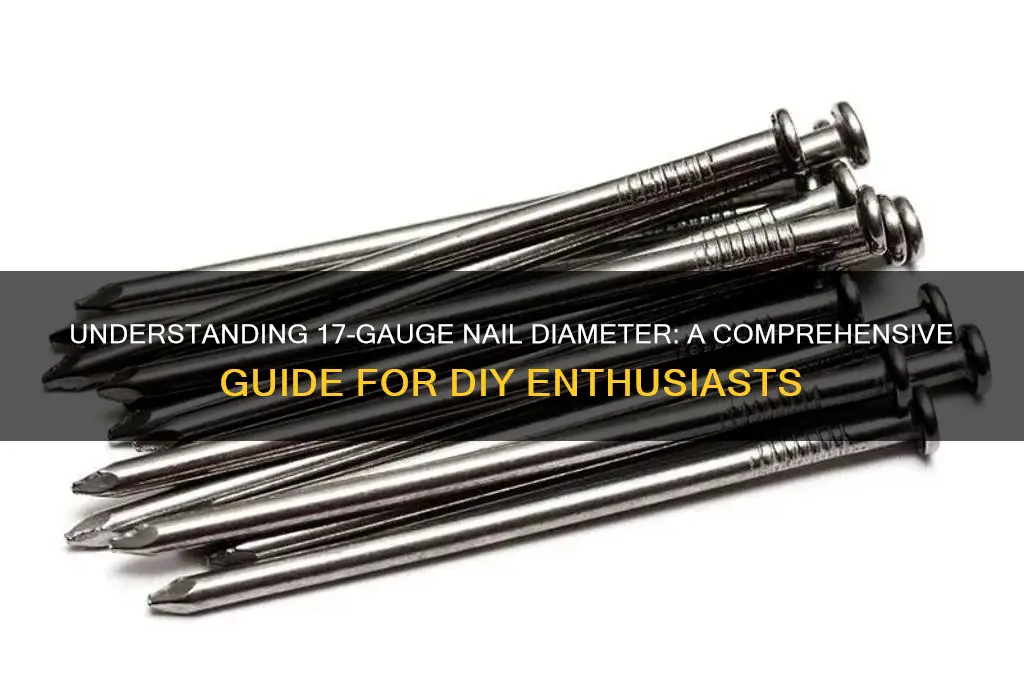 what ìs the diameter of a 17guage nail