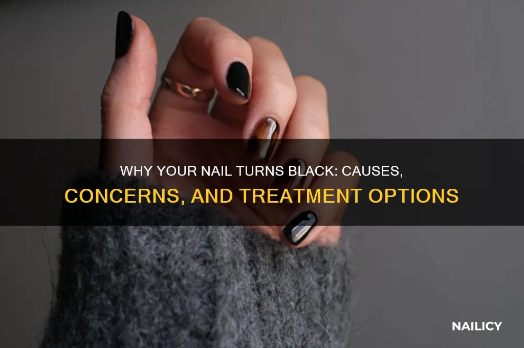 when a nail turns black