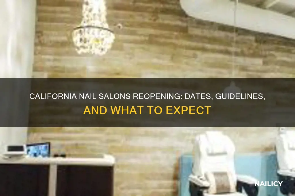 when are california nail salons opening
