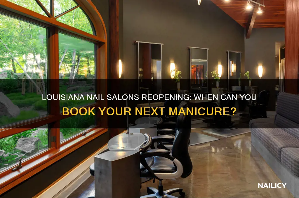 when are nail salons opening back up in louisiana