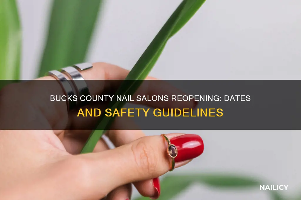 when are nail salons opening in bucks county pa