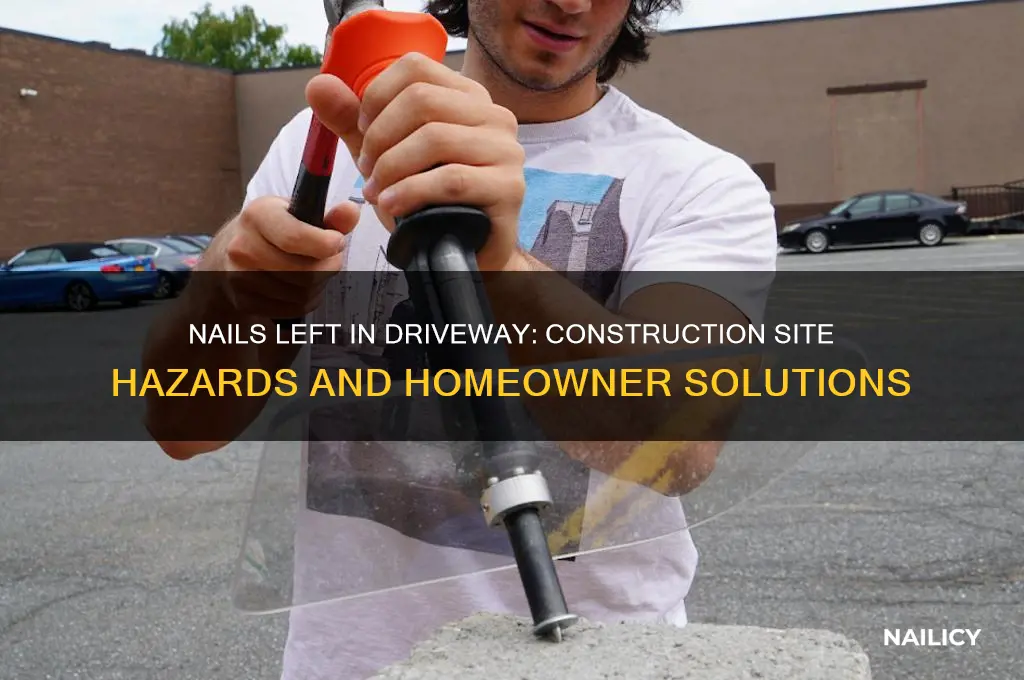 when construction workers leave nails in your driveway