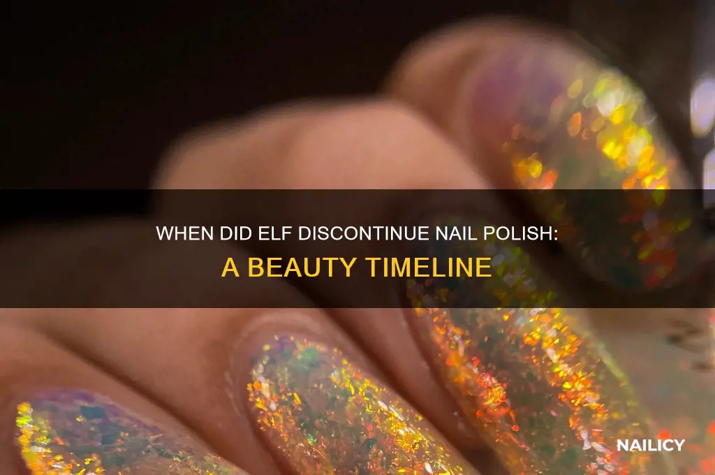 when did elf stop selling nail polish