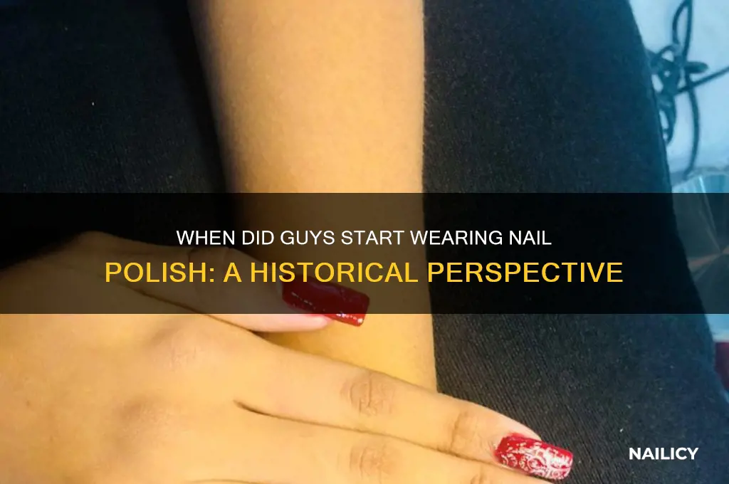 when did guys start wearing nail polish
