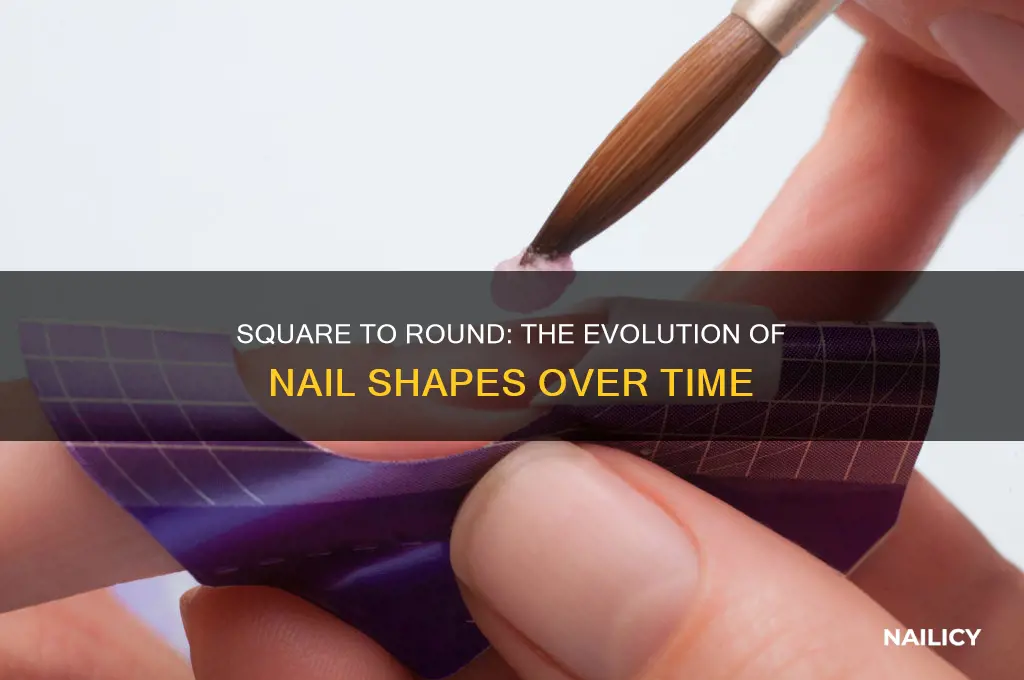 when did nails go from square to round