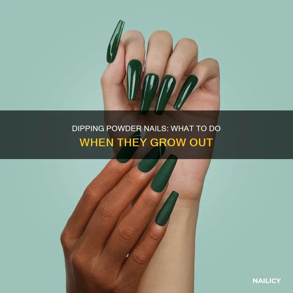 when dipping powder nails grow out