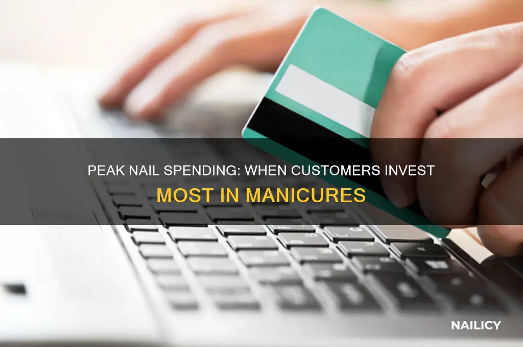 when do customers spend most on nails