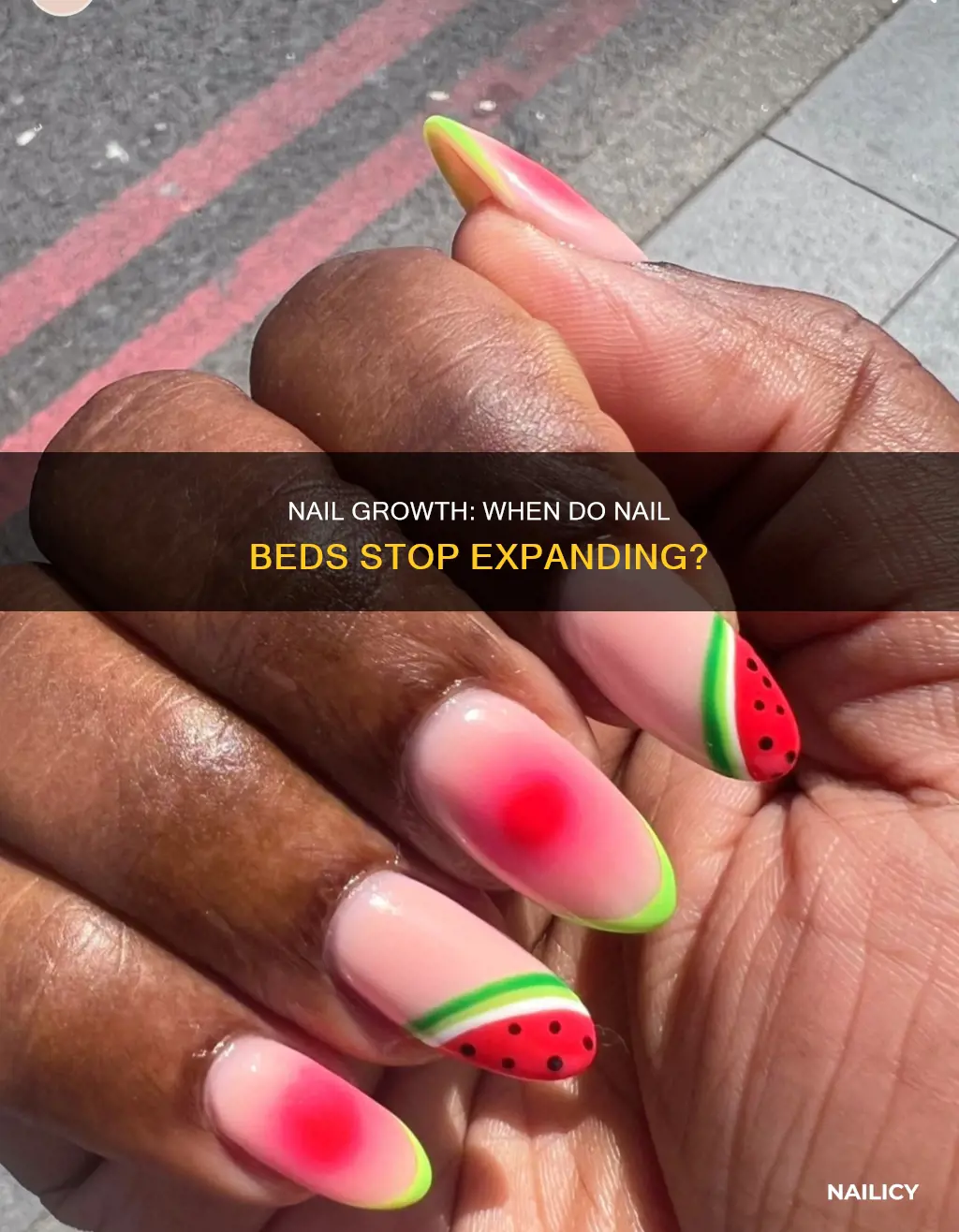 when do nail beds stop growing