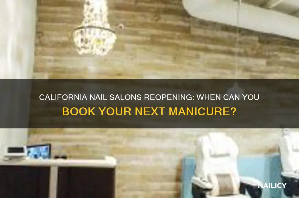 when do nail salons open up in california