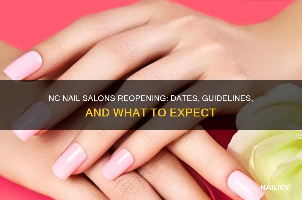 when do nail salons opening back up in nc