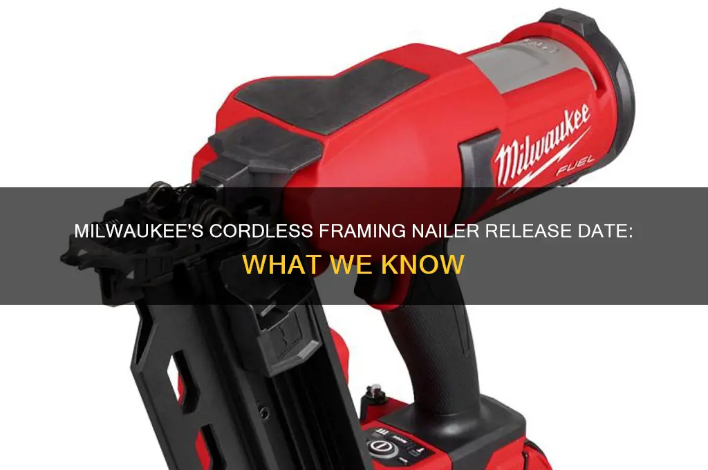 Milwaukee Cordless Roofing Nailer Release Date