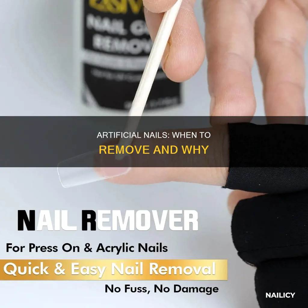 when should you remove an artificial nail