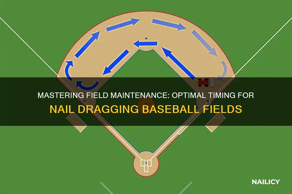 when to nail drag a baseball field