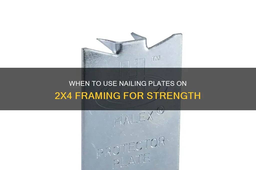 when to put nailing plates on 2x4