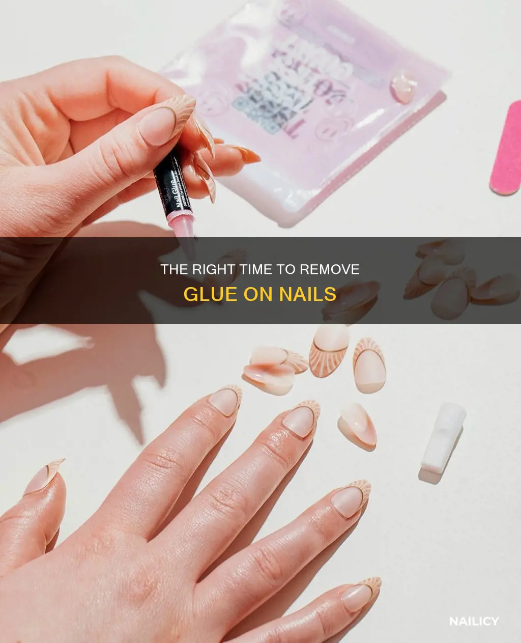 when to remove glue on nails