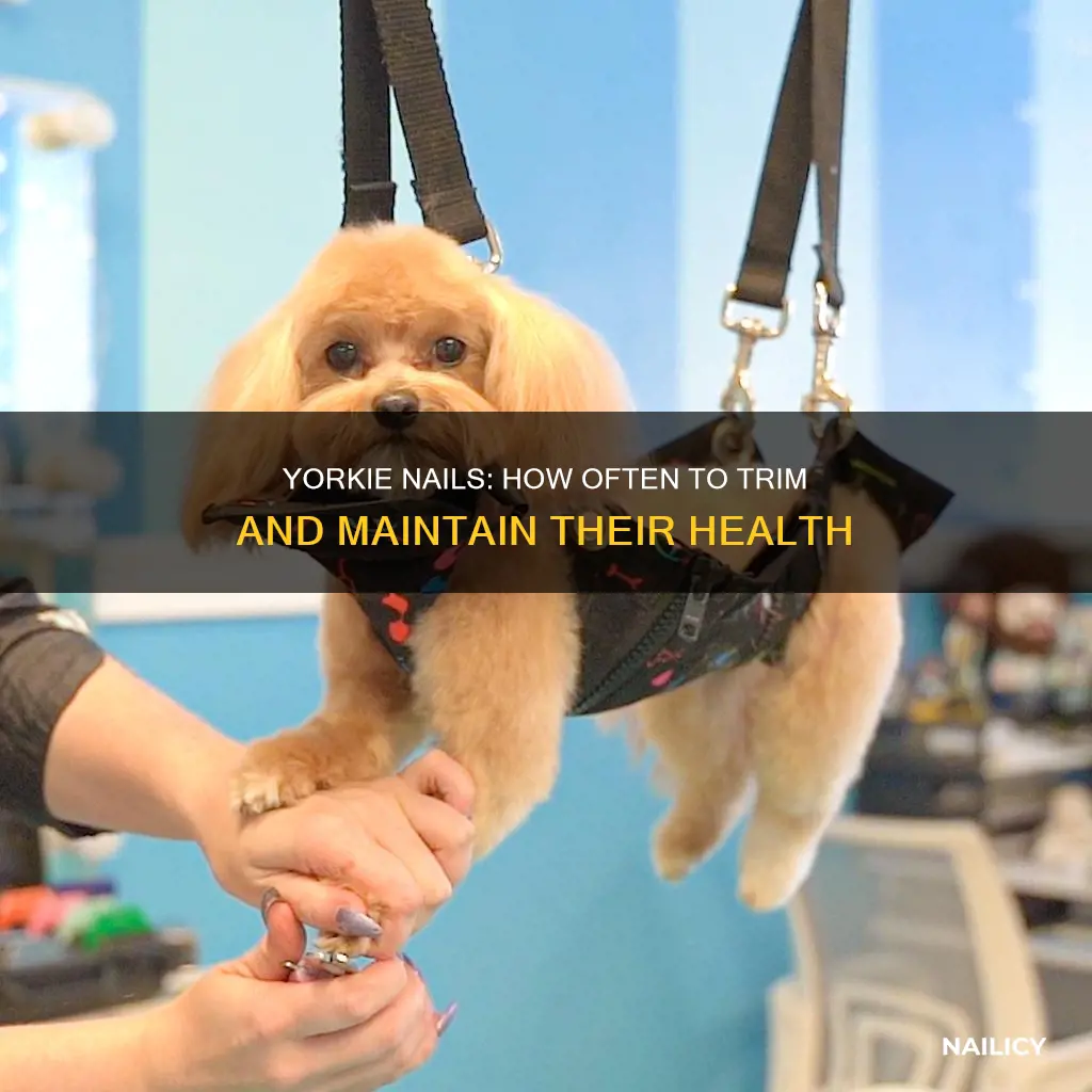 when to trim yorkie nails