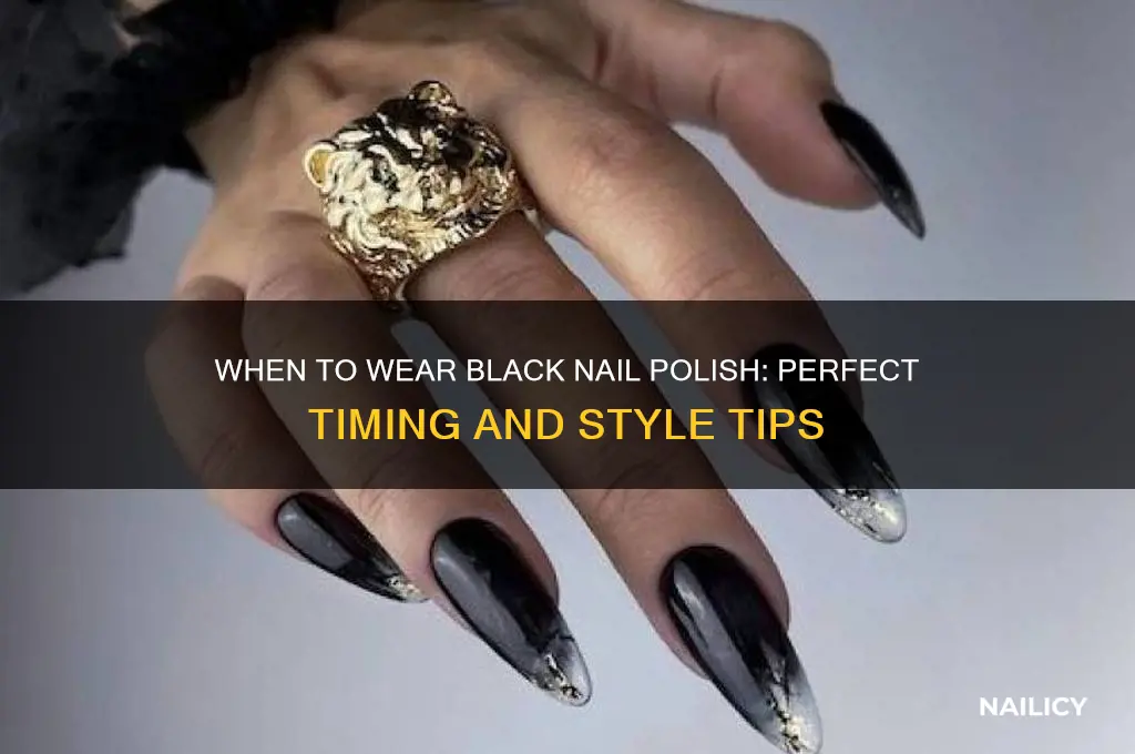 when to wear black nail polish