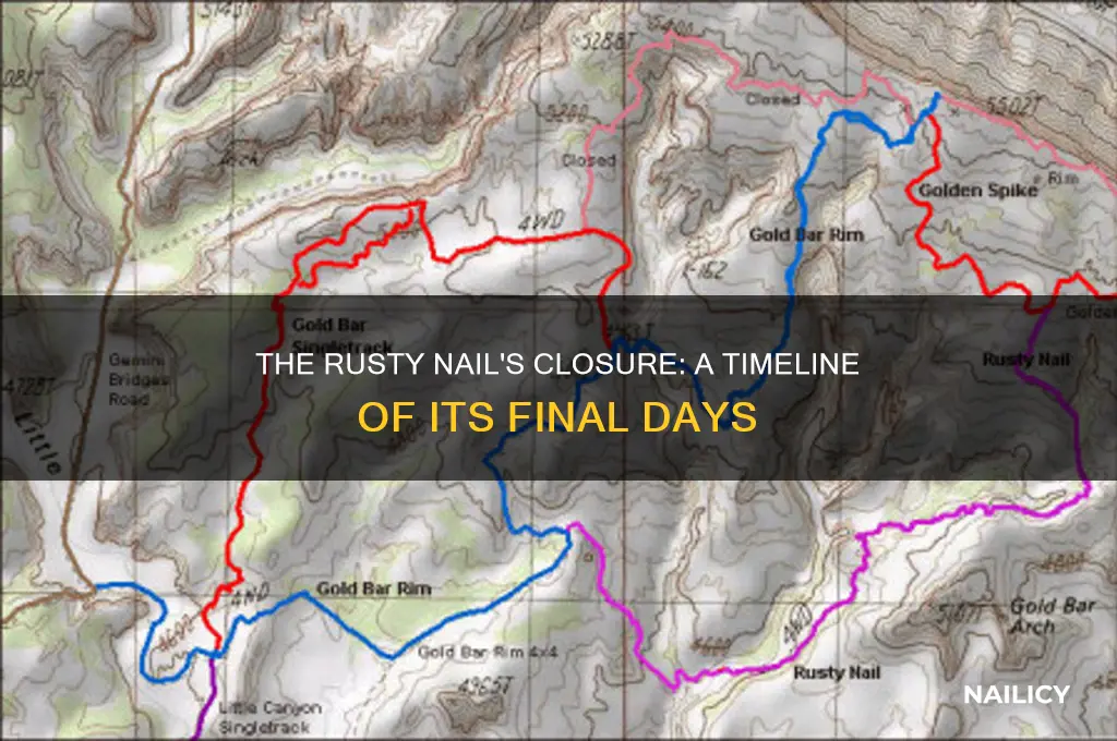 when was the rusty nail closed down