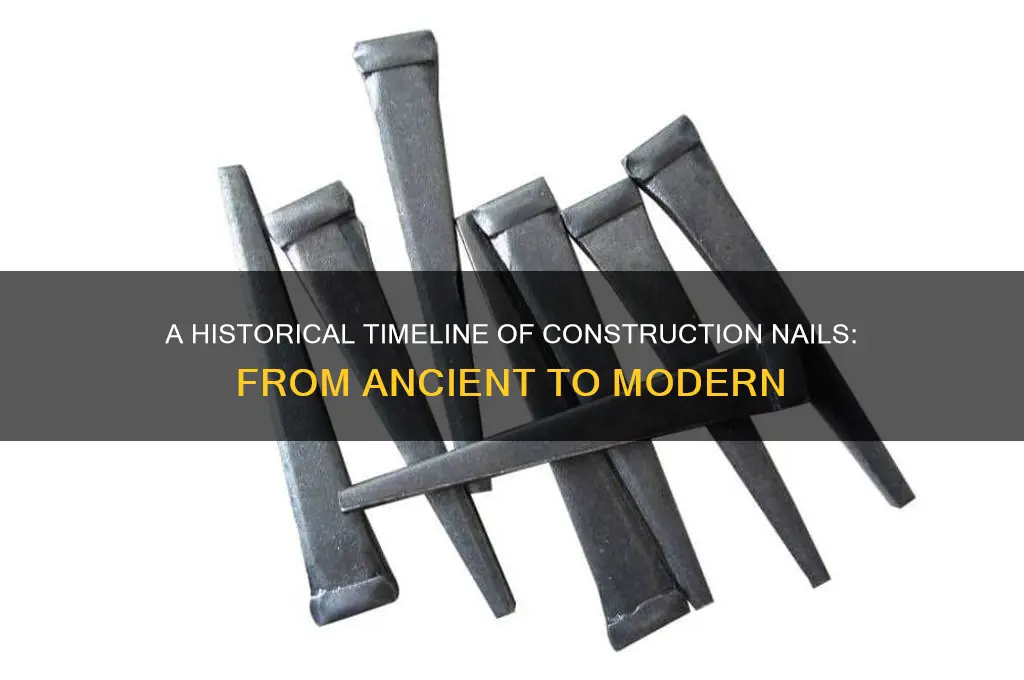 when were all the different construction nails created