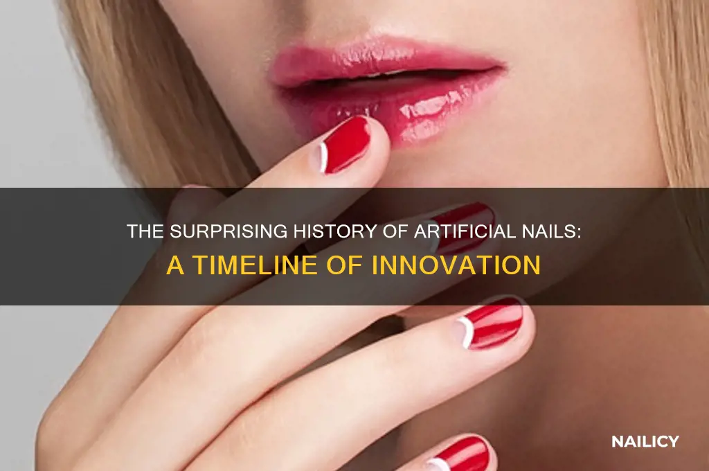 when were artificial nails invented