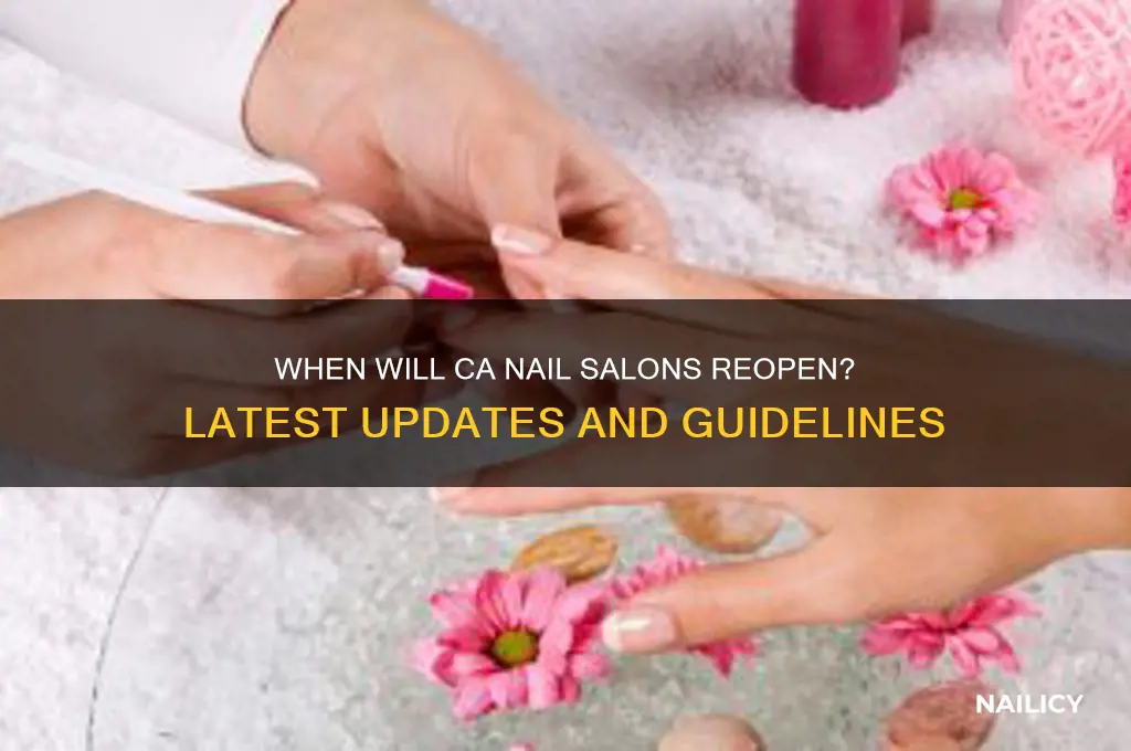 when will ca nail salons reopen