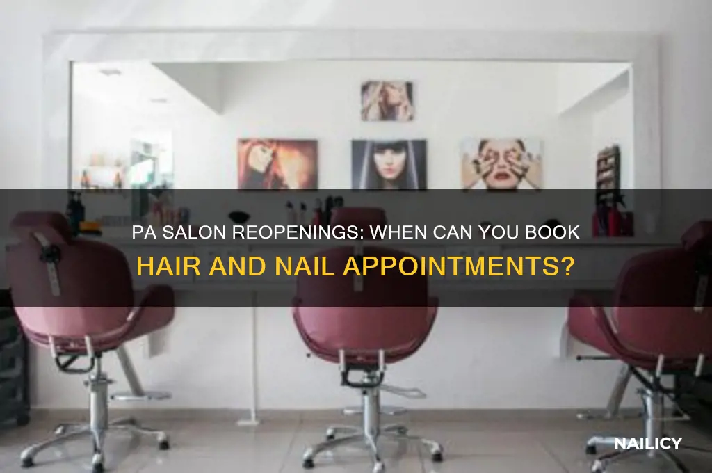 when will hair and nail salons reopen in pa