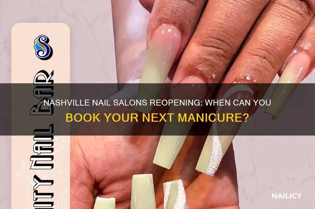 when will nail salons open in nashville