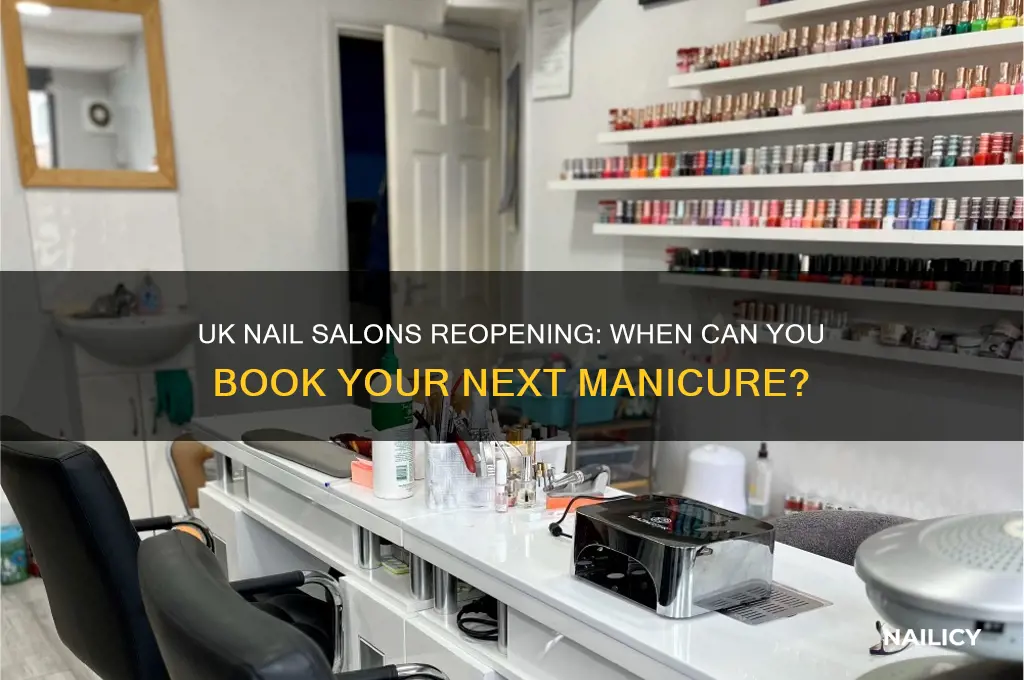 when will nail salons open in the uk