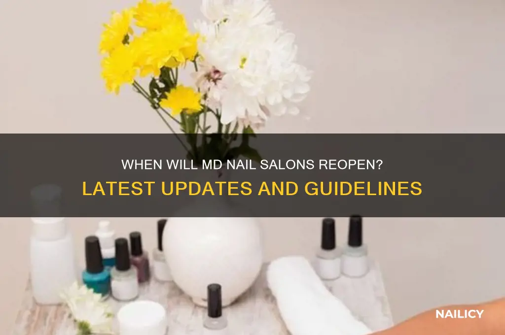 when will nail salons reopen in md