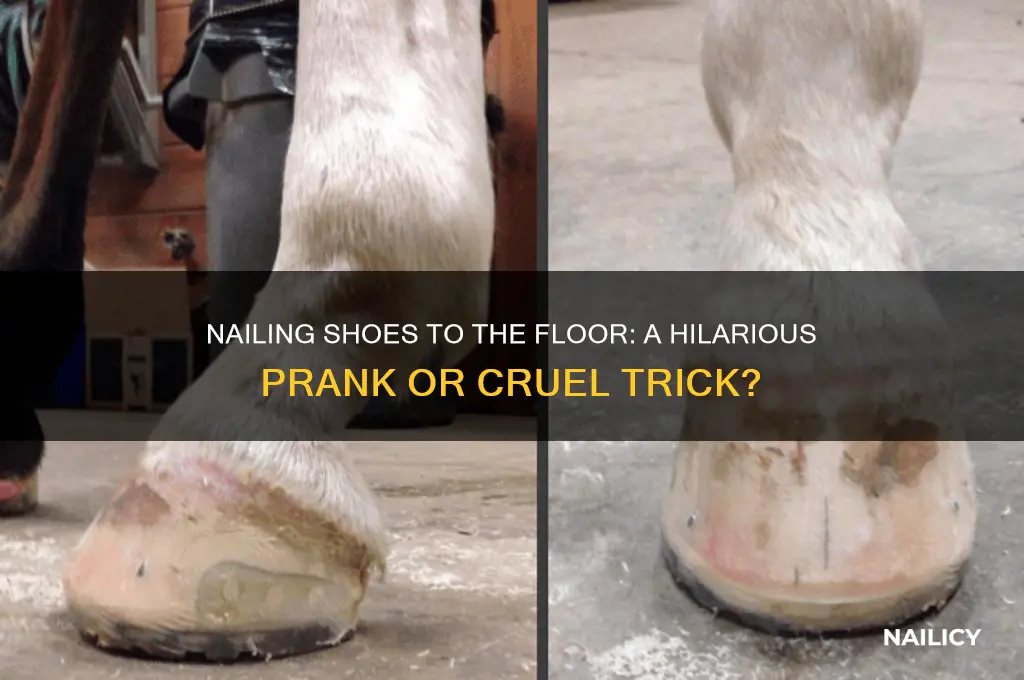 when you nail someone shoes to the floor