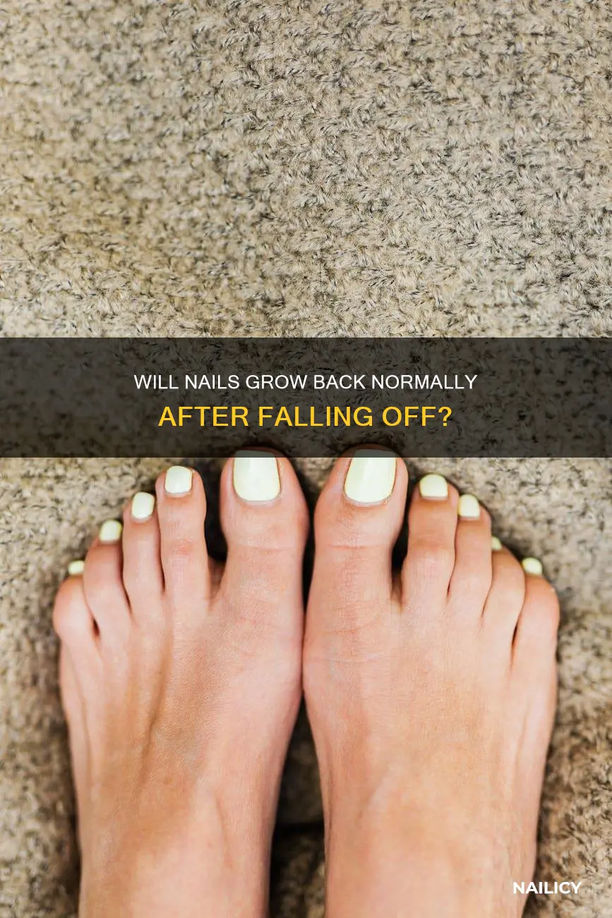 when your nail falls off does it grow back normal