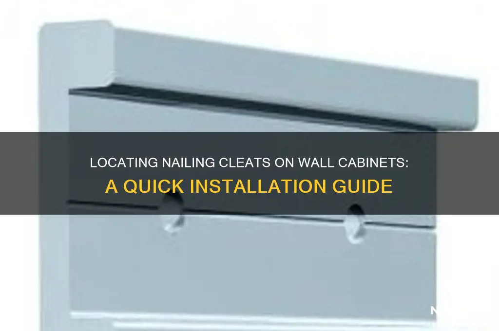 where are nailing cleats located on wall cabinets