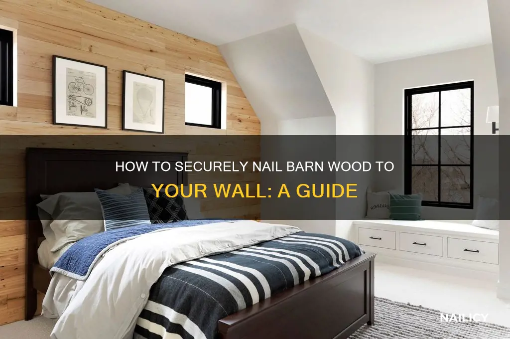where do i nail barn wood to wall