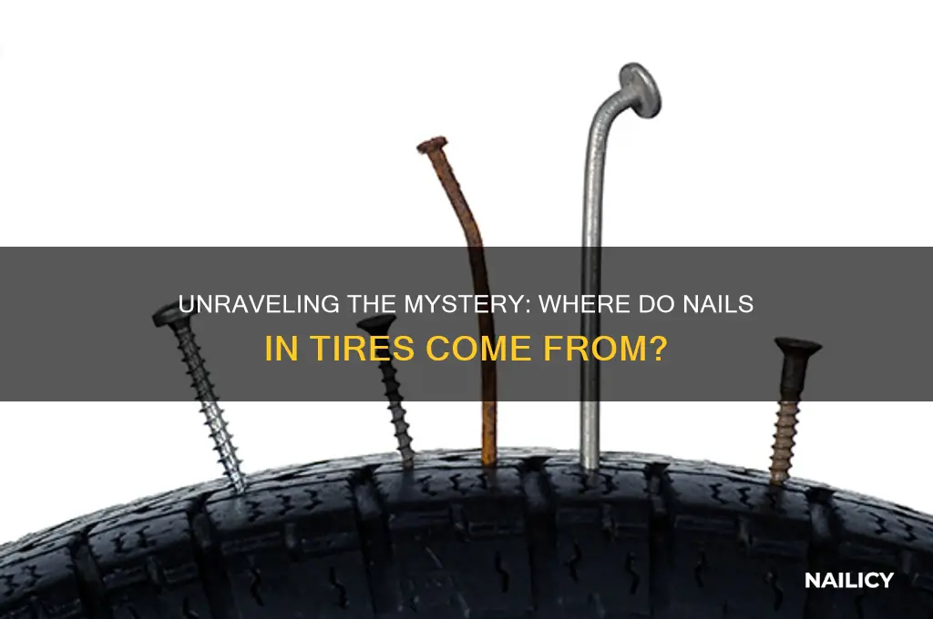 where do nails in tires come from